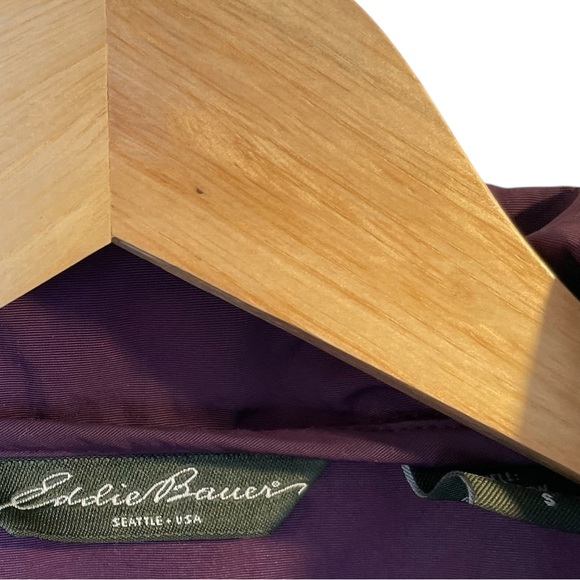 EDDIE BAUER Purple Hooded Drawstring Waist Lightweight Rain Jacket Coat - Small - Picture 2 of 16